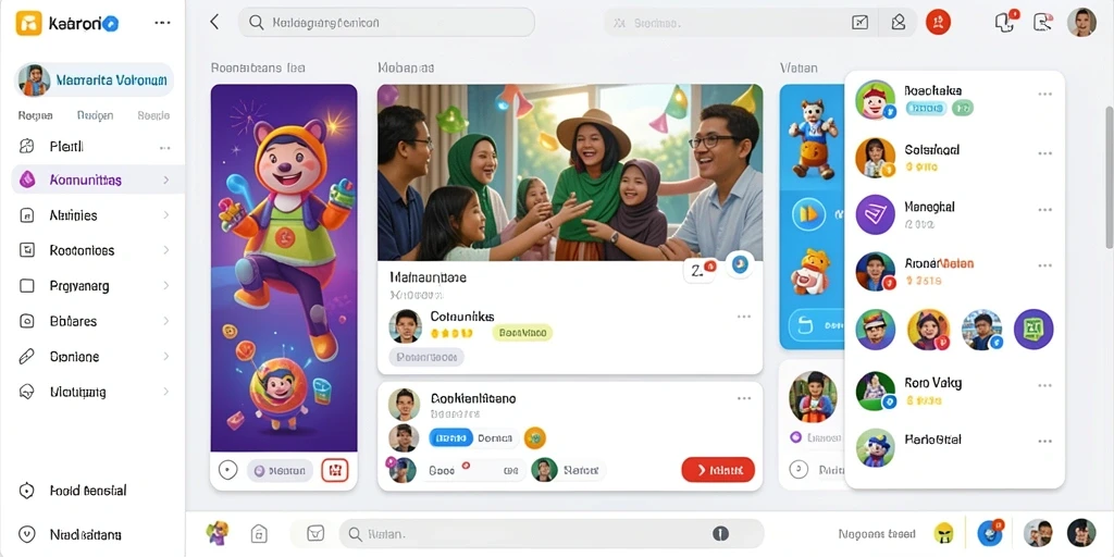Tampilan utama yang menarik dan penuh warna.