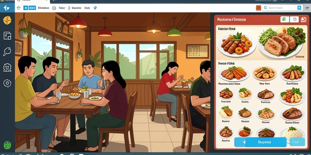Tampilan level yang memukau dan penuh warna.