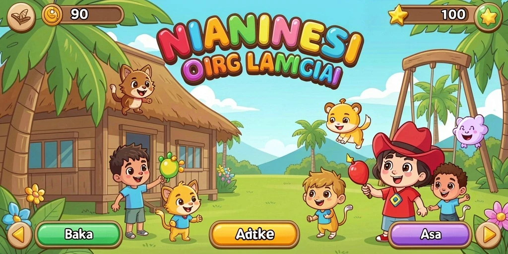 Screenshot menampilkan antarmuka permainan yang menarik.